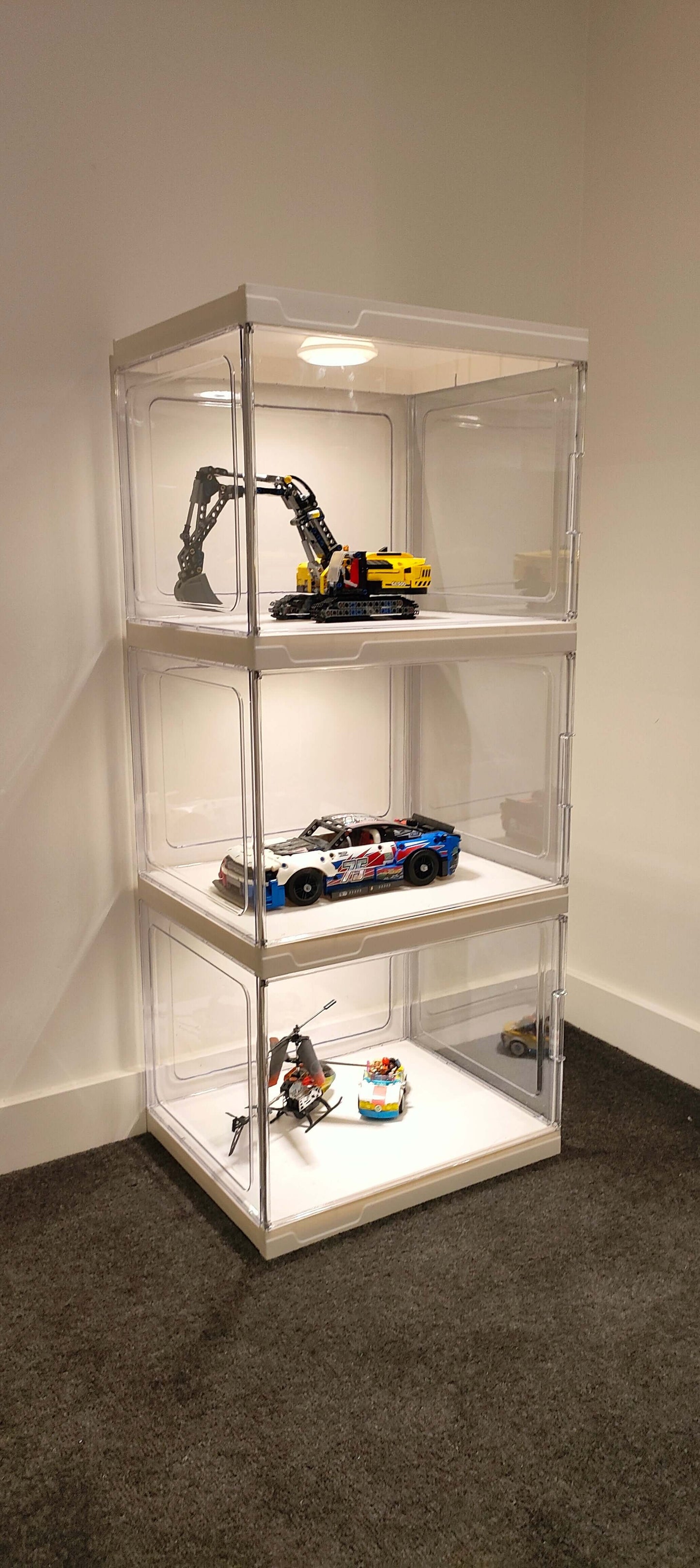 3/4/5/6 Layers Large Clear Perspex Display Cabinet Case