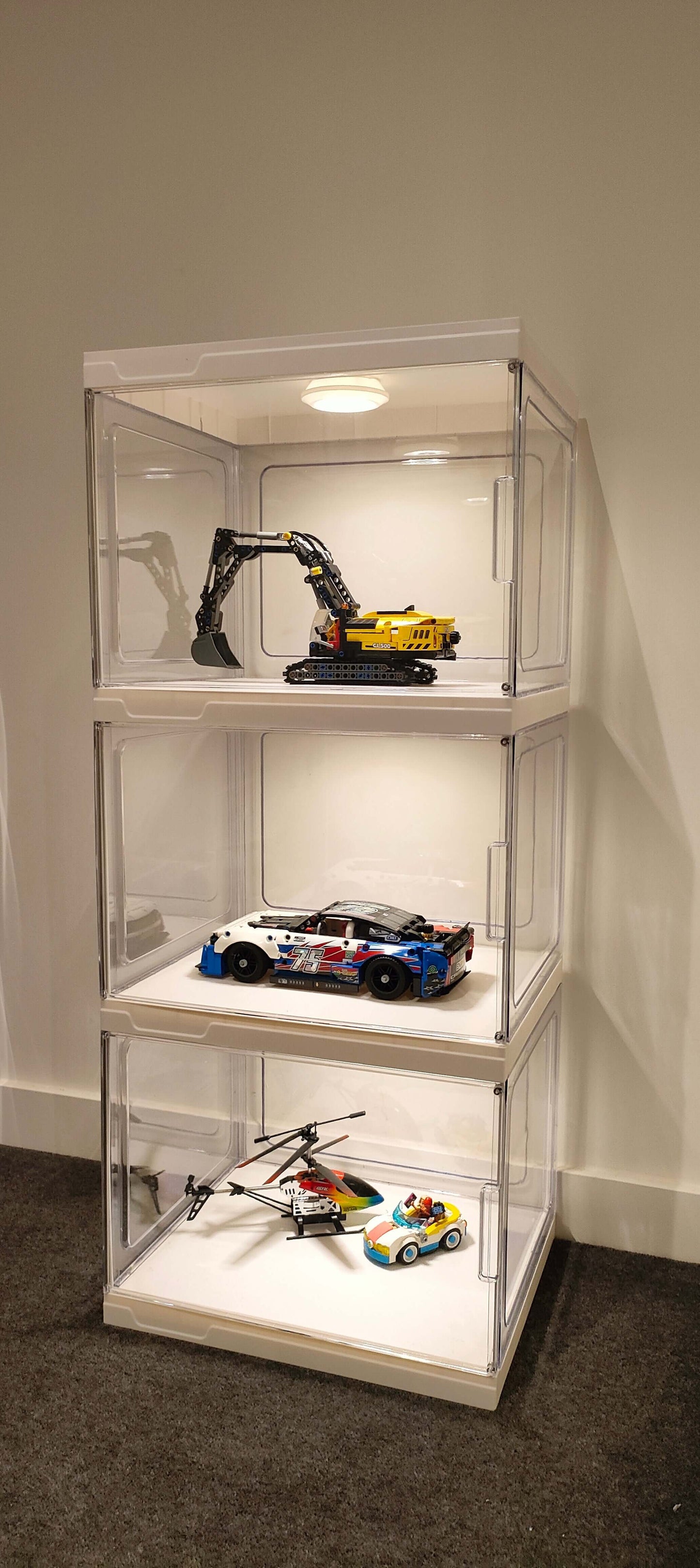 3/4/5/6 Layers Large Clear Perspex Display Cabinet Case