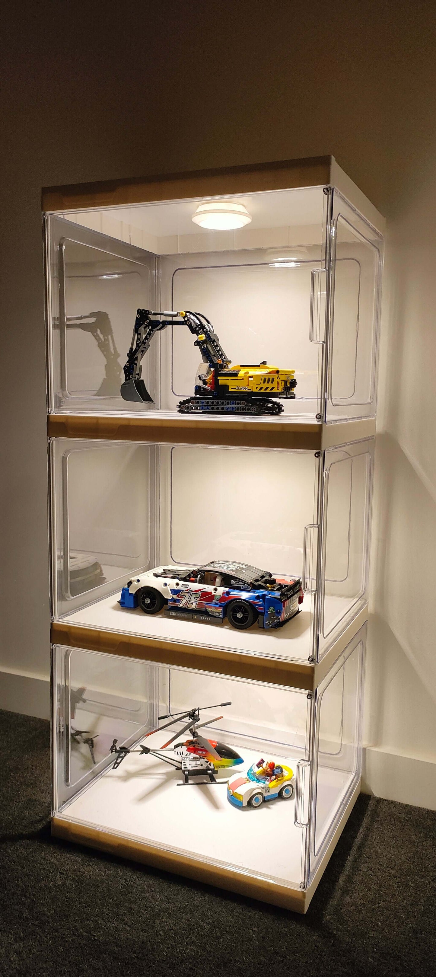 3/4/5/6 Layers Large Clear Perspex Display Cabinet Case