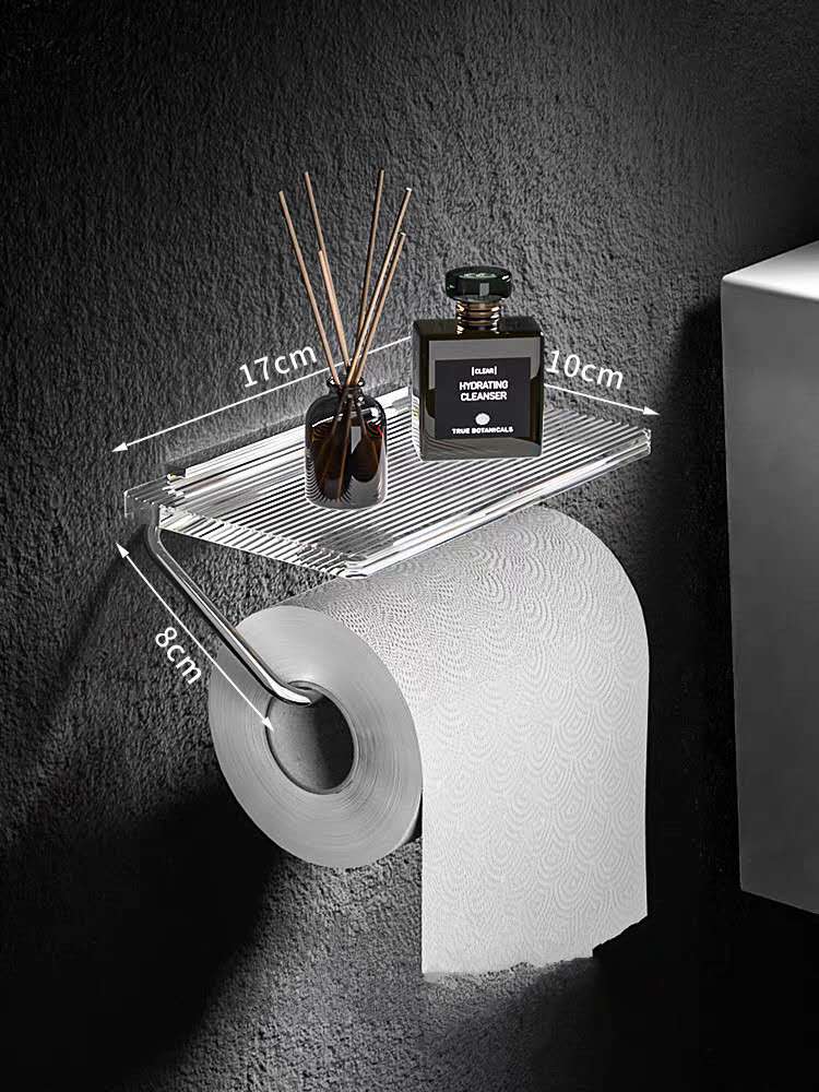 Acrylic Shelf Toilet Paper Holder