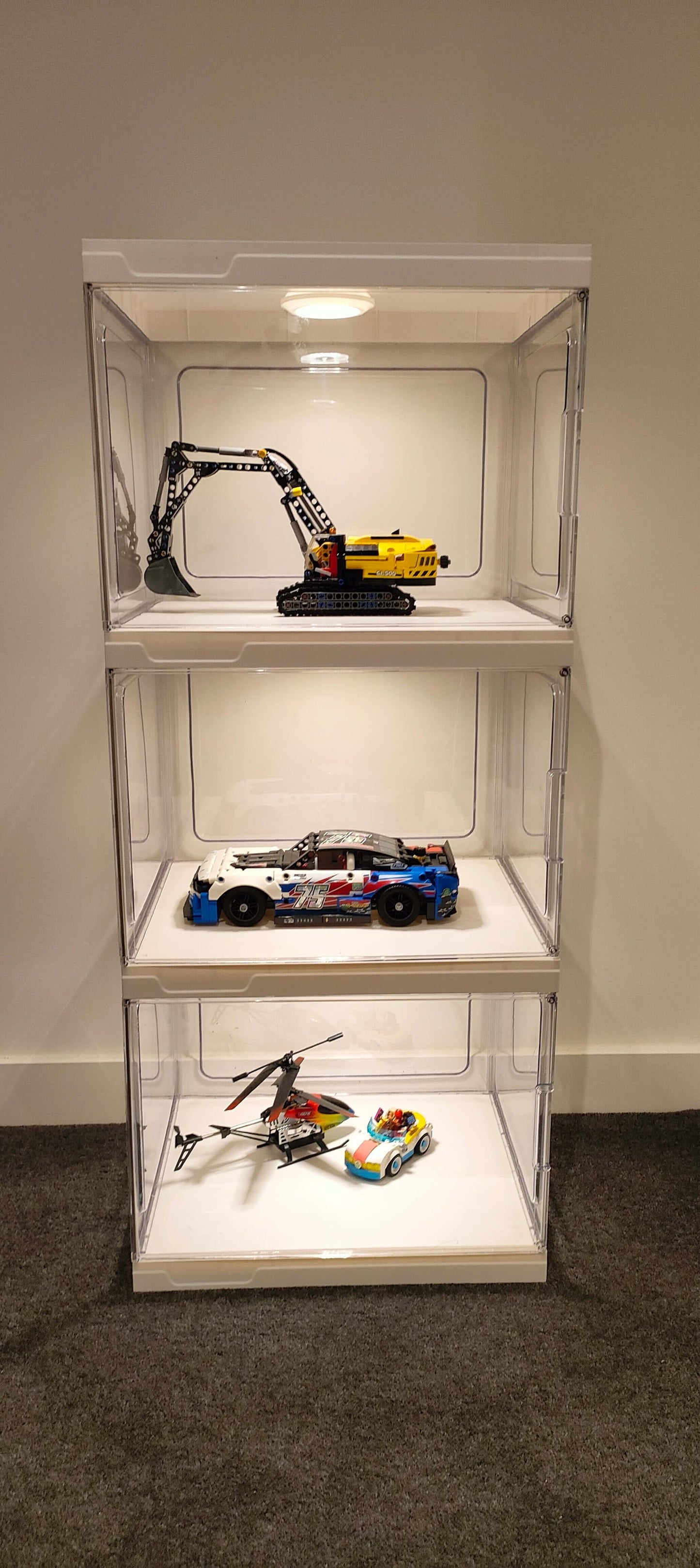 3/4/5/6 Layers Large Clear Perspex Display Cabinet Case