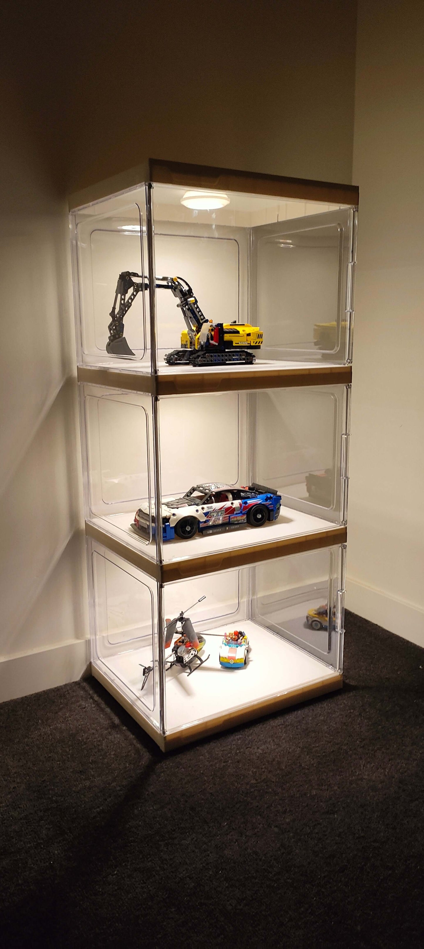 3/4/5/6 Layers Large Clear Perspex Display Cabinet Case
