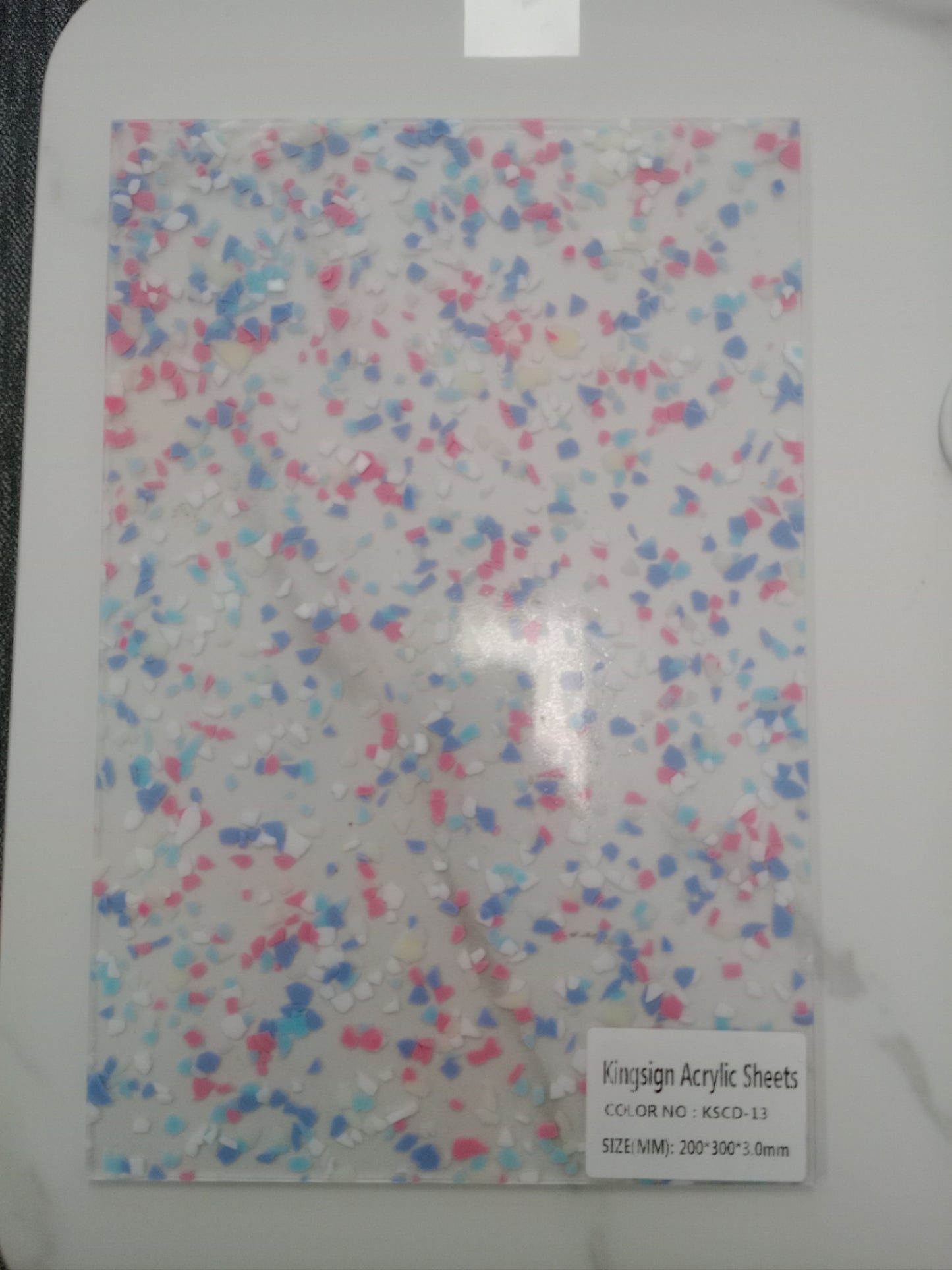 GLITTER ACRYLIC SHEETS PINK 3 MM A4 210 mm x 297 mm ON SPECIAL