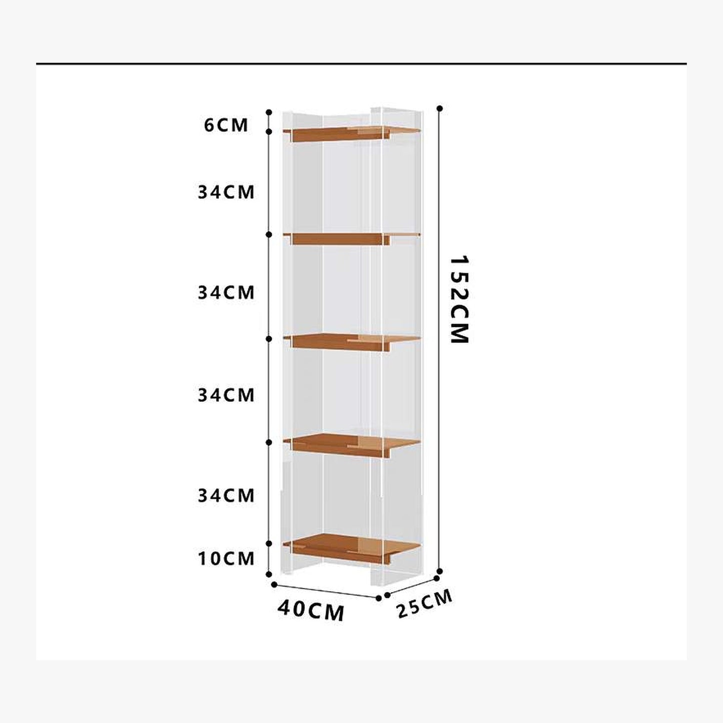 Lumi Acrylic Display Shelf – Modern Clear & Color Storage – product view 11