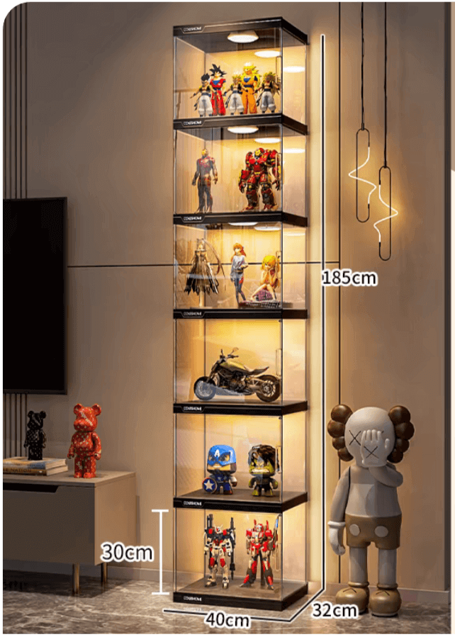 ACRYLIC FIGURE LEGO DISPLAY CABINET HOUSEHOLD ORNAMENTS PRODUCT MODEL IMITATION GLASS GUNDAM STORAGE TOY DISPLAY RACK - KINGSIGN ACRYLIC