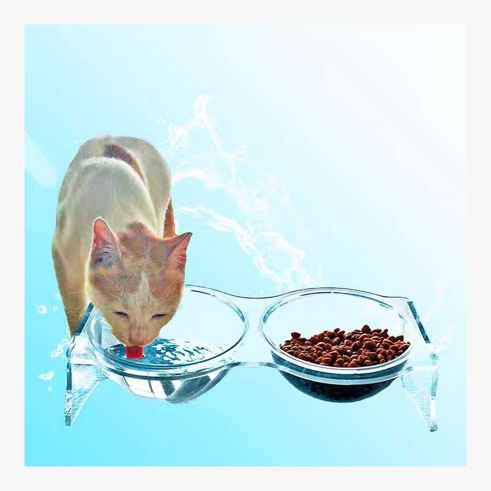 Acrylic Pet Double Bowl – product image