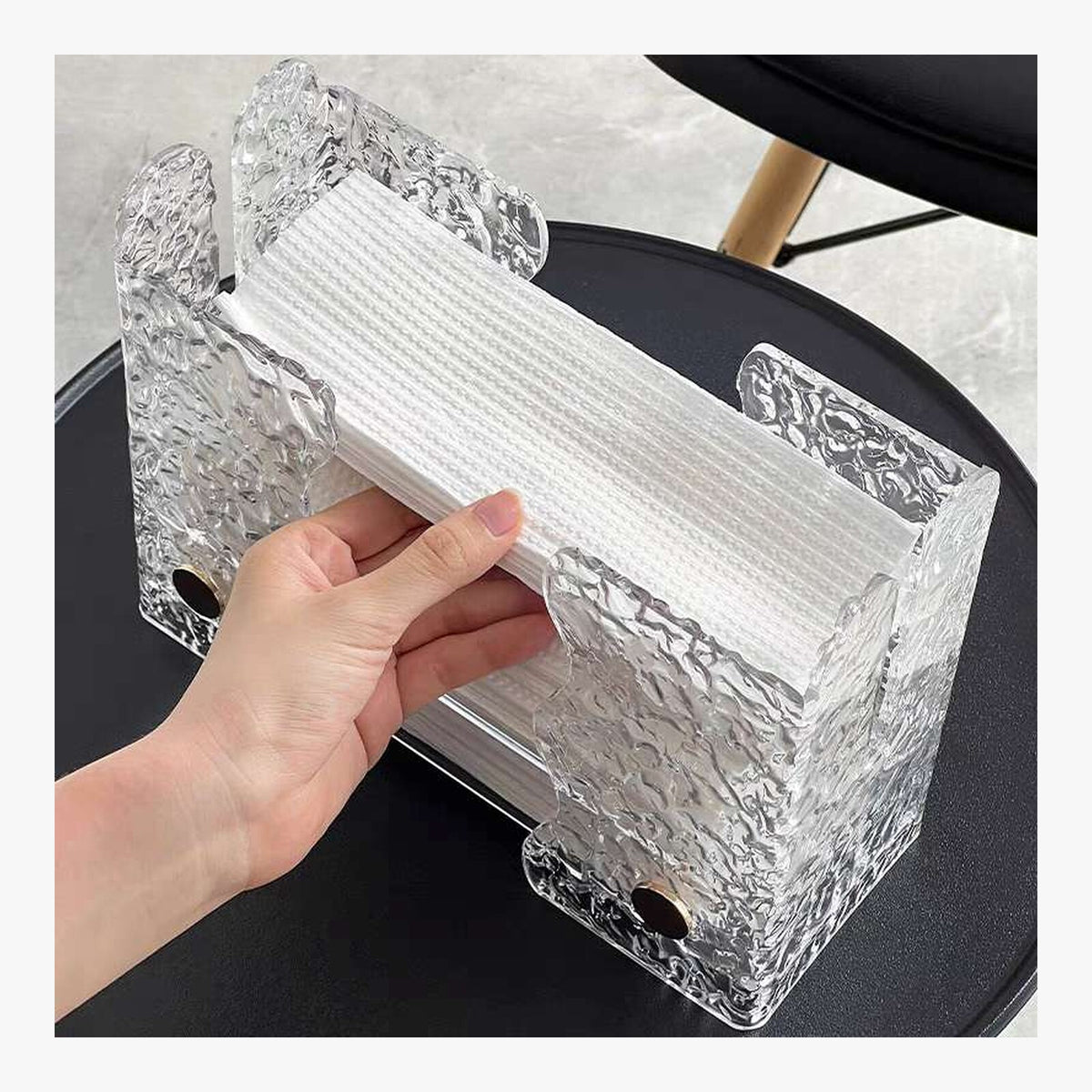 Crystal Acrylic Hand Towel Holder – product view 5