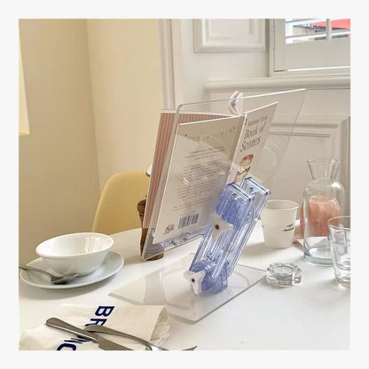 Adjustable Transparent Acrylic Laptop Tablet Reading Book Desk iPad Stand Holder – product view 2
