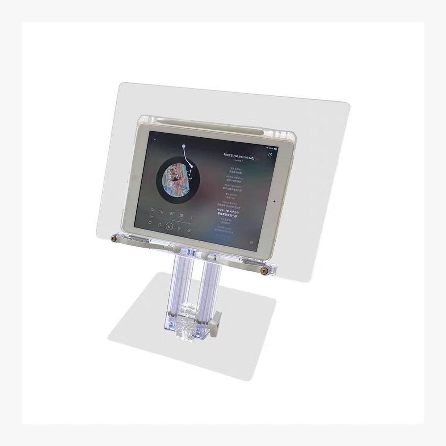 Adjustable Transparent Acrylic Laptop Tablet Reading Book Desk iPad Stand Holder – product view 4
