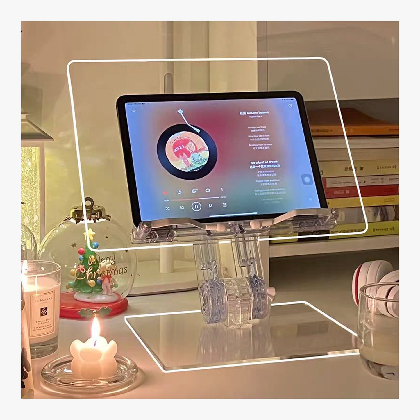 Adjustable Transparent Acrylic Laptop Tablet Reading Book Desk iPad Stand Holder – product view 6
