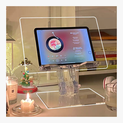 Adjustable Transparent Acrylic Laptop Tablet Reading Book Desk iPad Stand Holder – product view 6