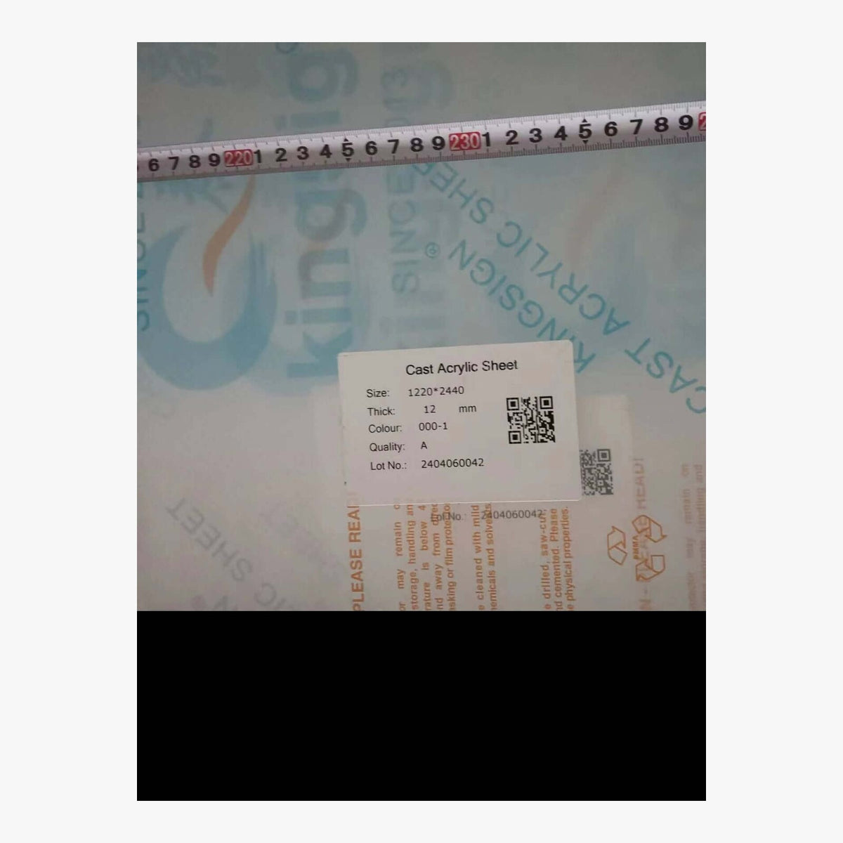 Clear Acrylic Sheet – 3–30mm, 1220 × 2440mm – product view 20