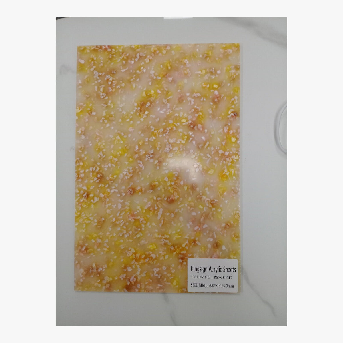 Aqua Crystal Glitter Acrylic Sheet – KSFCS-422 – product view 4