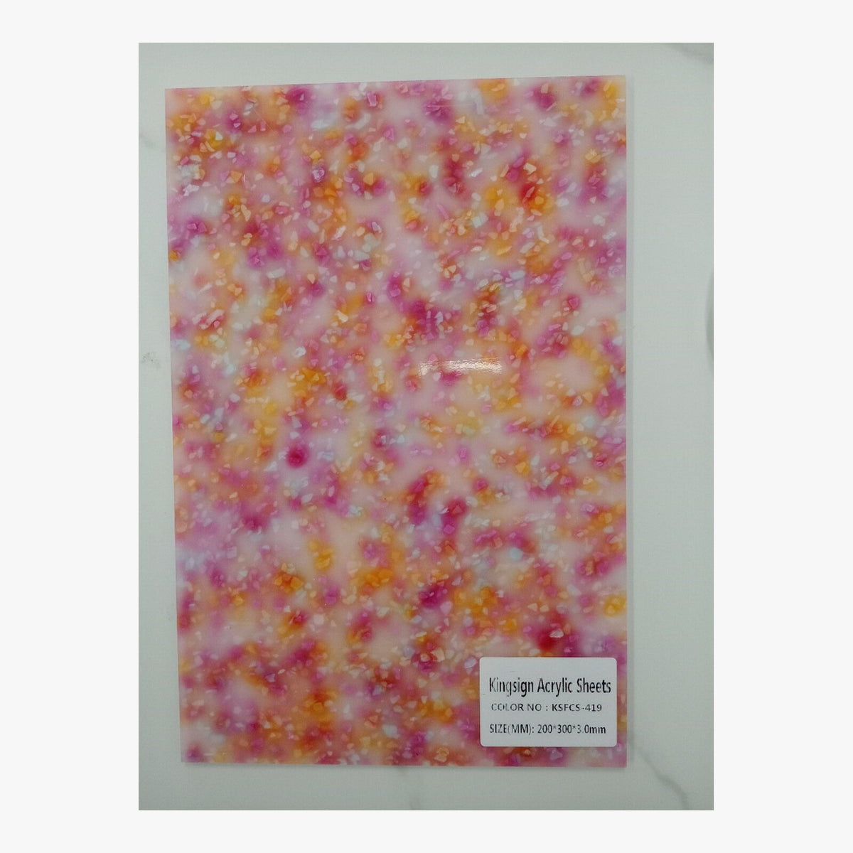 Aqua Crystal Glitter Acrylic Sheet – KSFCS-422 – product view 5