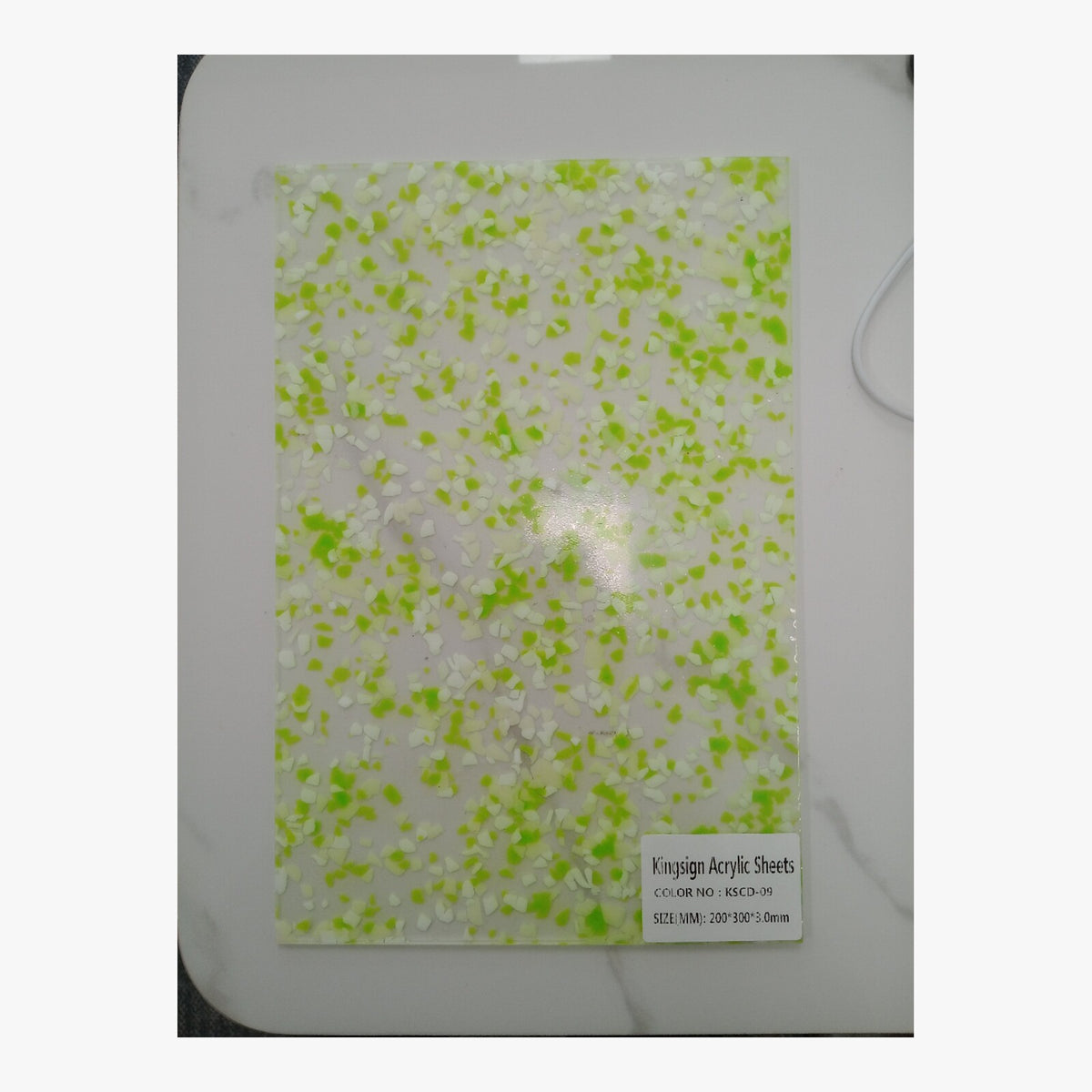 Red Confetti Clear Glitter Acrylic Sheet – KSCD-11 – product view 4