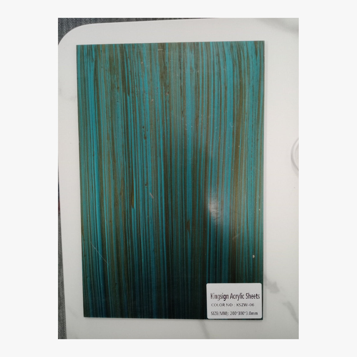 Black & White Veined Marble Acrylic Sheet – KSZW-06 – product view 3