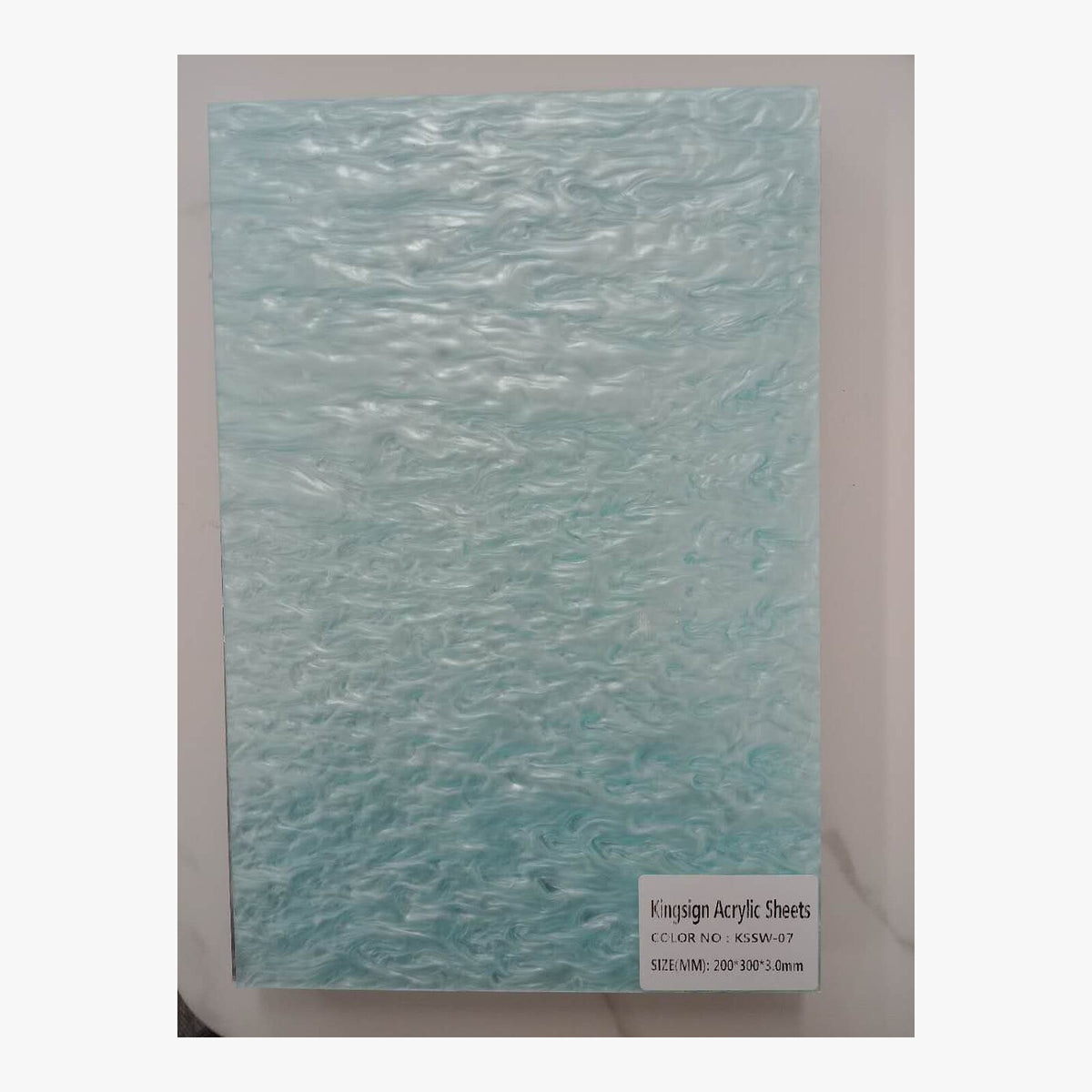Ocean Blue & White Marble Acrylic Sheet – KSSW-20 – product view 2