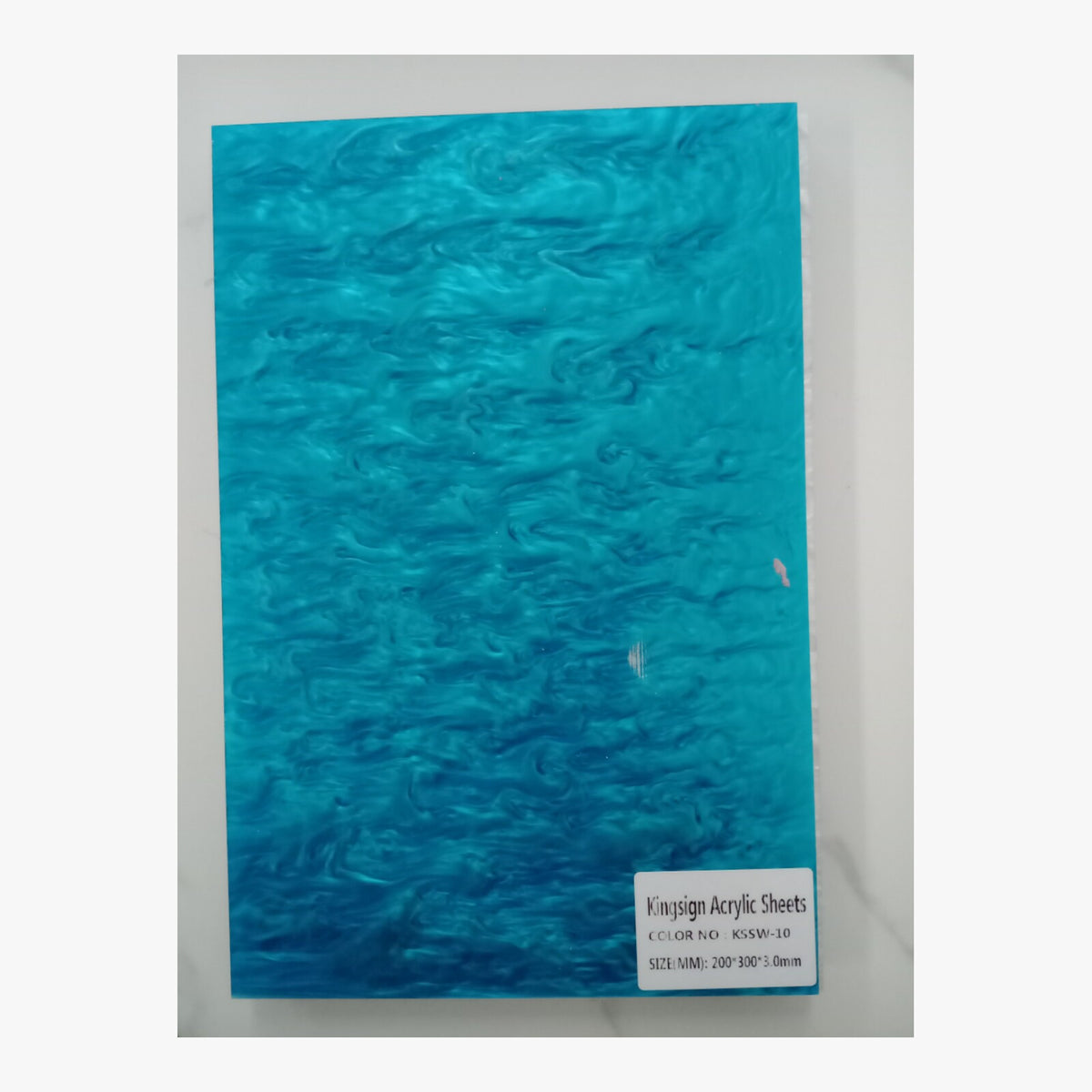Ocean Blue & White Marble Acrylic Sheet – KSSW-20 – product view 10