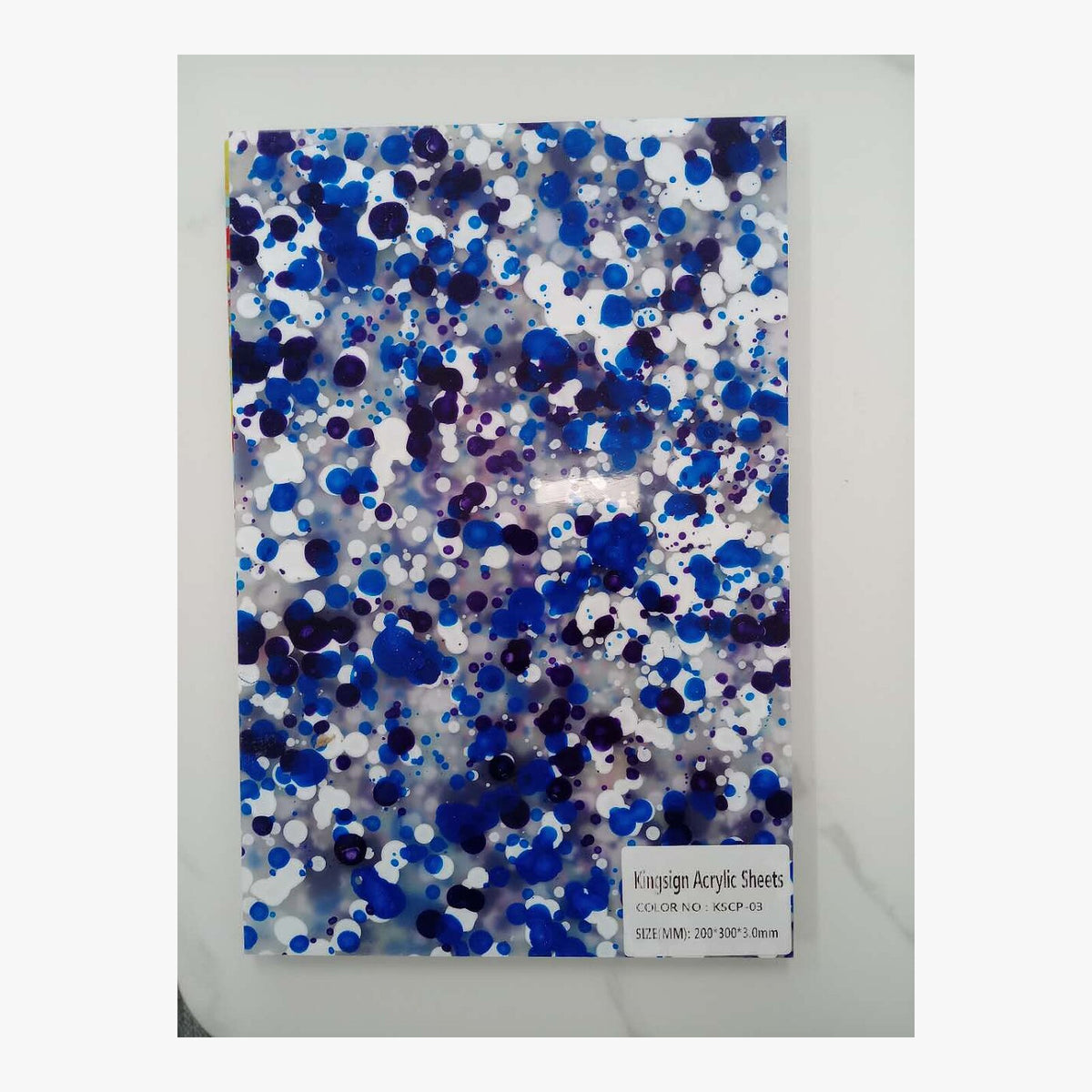 Bumblebee Black, Yellow & White Terrazzo Acrylic Sheet – KSCP-01 – product view 4