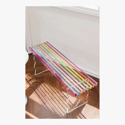 Rainbow Acrylic Bench – product view 3