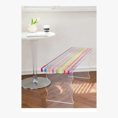 Rainbow Acrylic Bench – product view 5