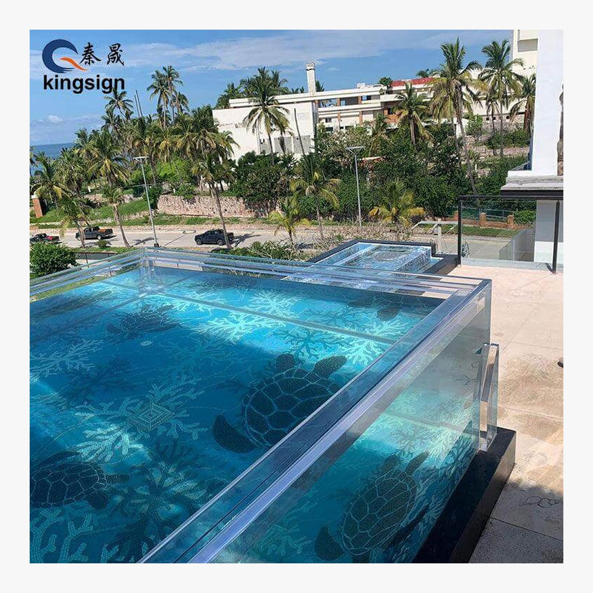 Custom Clear Acrylic Pool Window – 60–150mm – product view 5