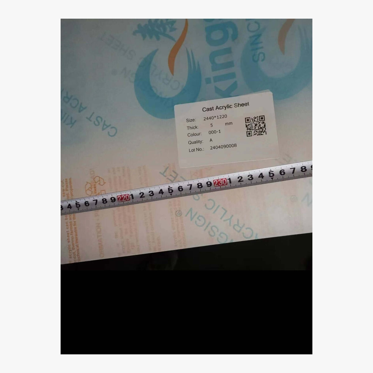 Clear Acrylic Sheet – 3–30mm, 1220 × 2440mm – product view 14