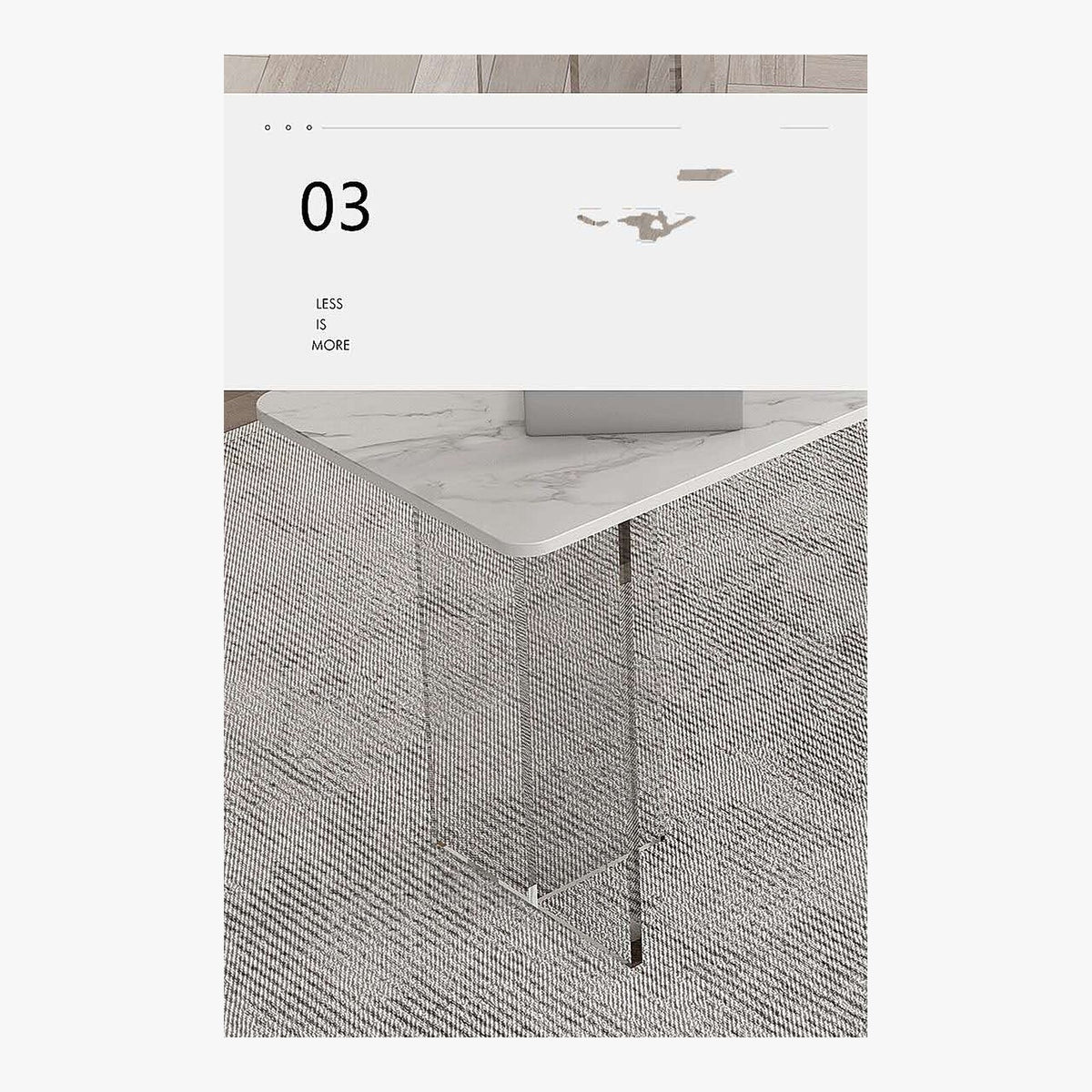 Acrylic Sintered Stone Table – product view 4