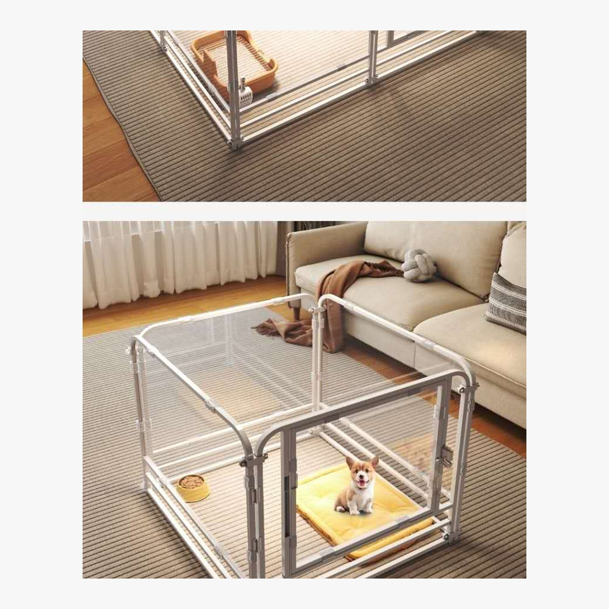 Acrylic Pet Playpen – product view 2