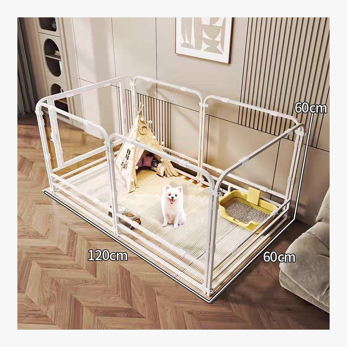 Acrylic Pet Playpen – product view 3