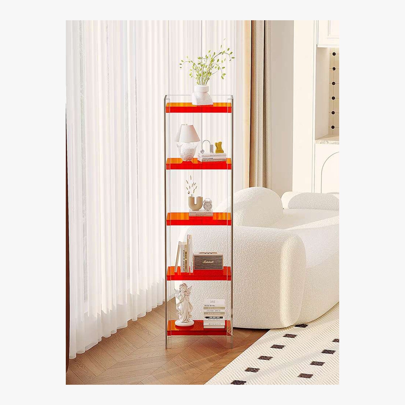 Lumi Acrylic Display Shelf – Modern Clear & Color Storage – product view 3