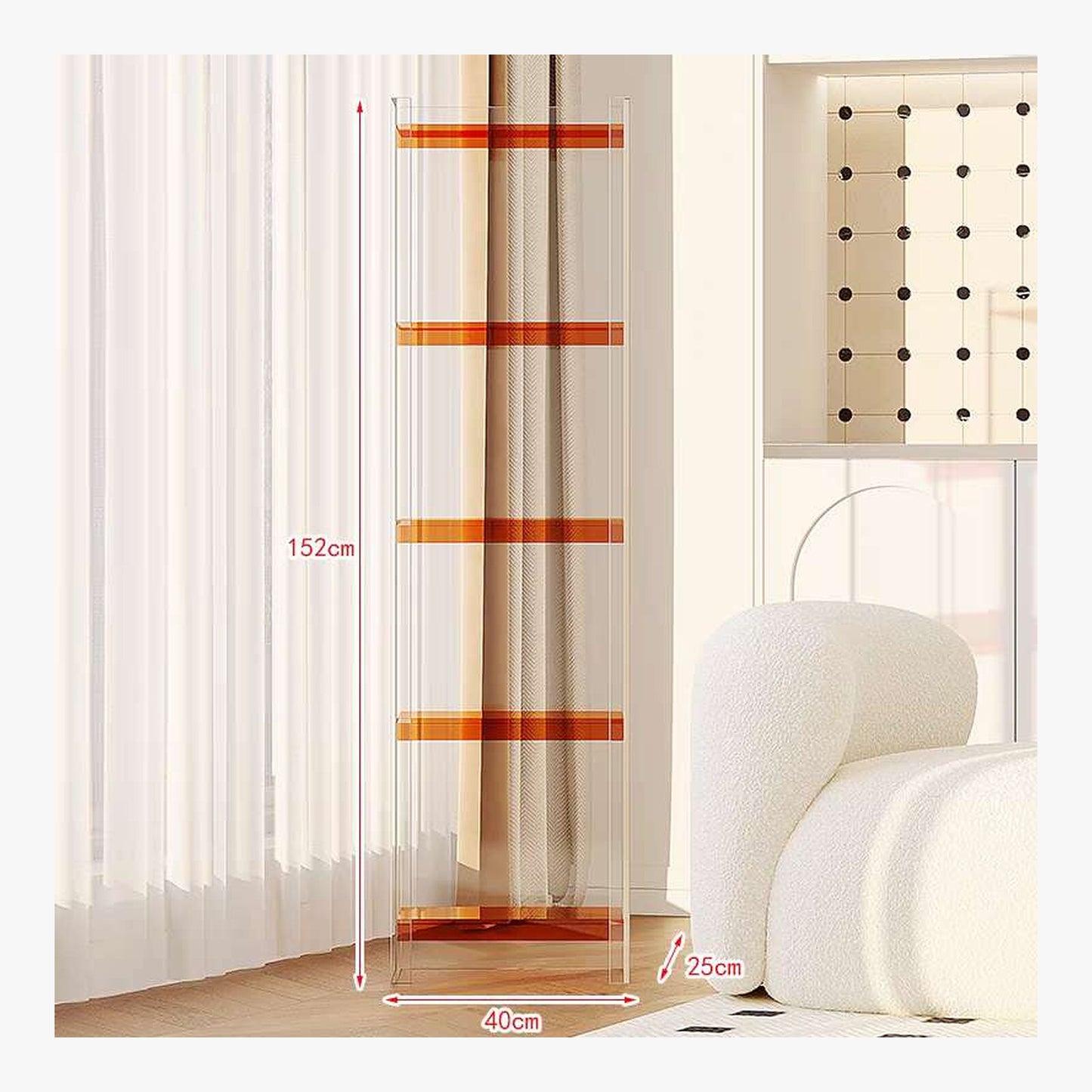 Lumi Acrylic Display Shelf – Modern Clear & Color Storage – product view 5
