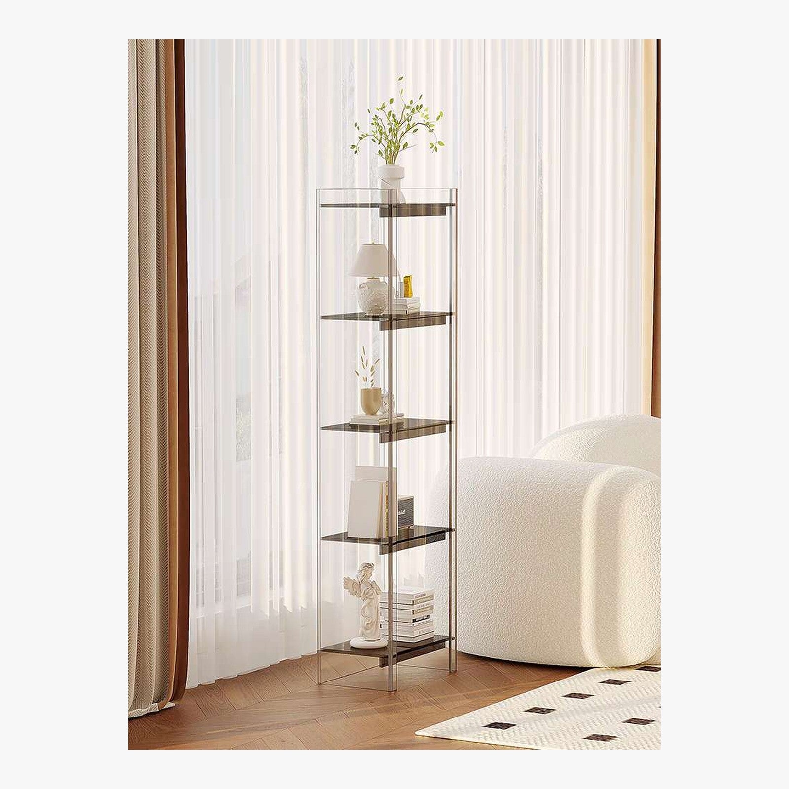 Lumi Acrylic Display Shelf – Modern Clear & Color Storage – product view 6