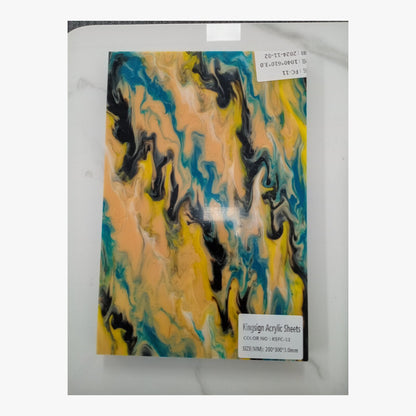 Rainbow Swirl Marble Acrylic Sheet – KSFLC-05 – product view 2