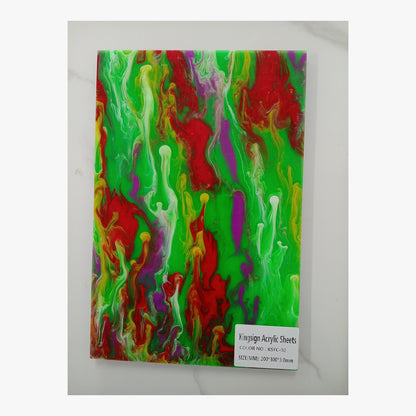 Rainbow Swirl Marble Acrylic Sheet – KSFLC-05 – product view 5