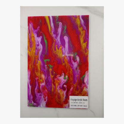 Rainbow Swirl Marble Acrylic Sheet – KSFLC-05 – product view 7