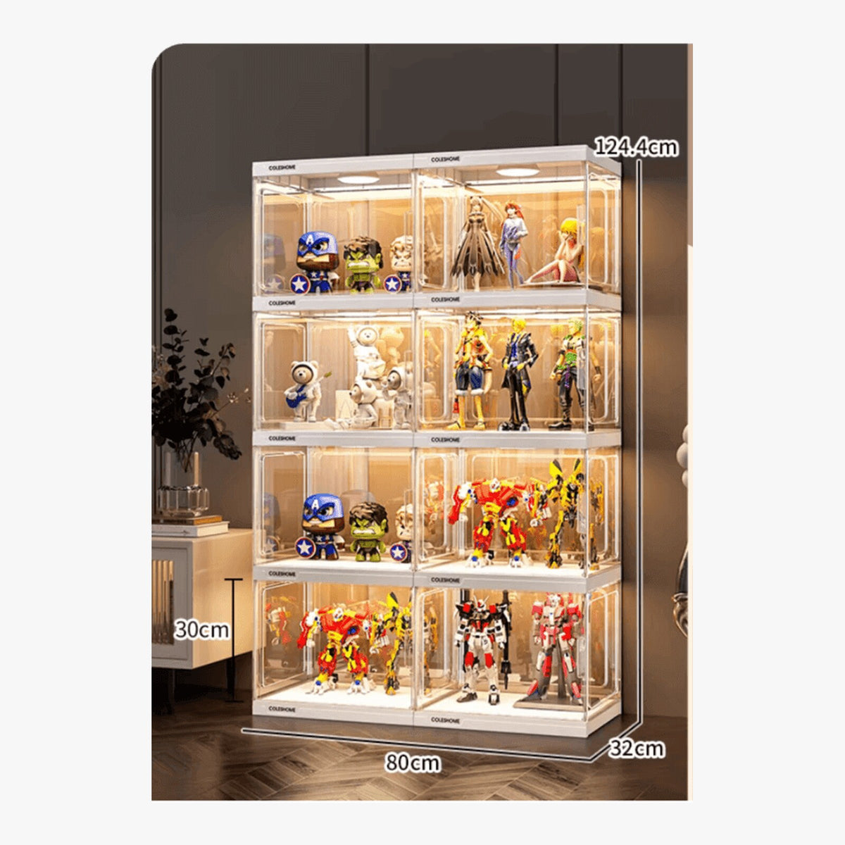 3/4/5/6 Layers Large Clear Perspex Display Cabinet Case – product view 3