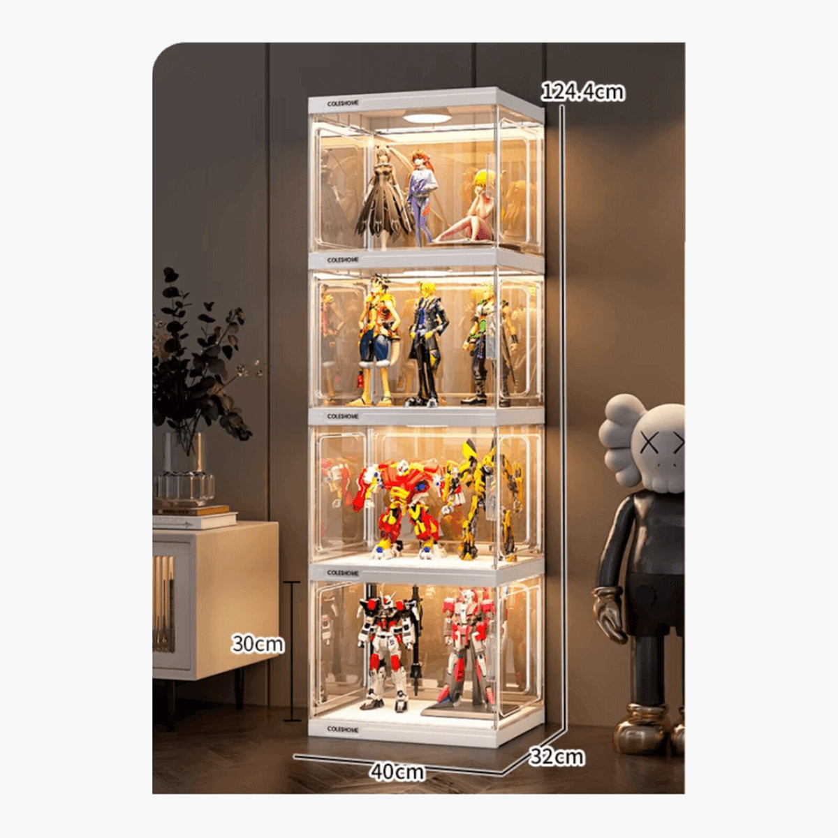3/4/5/6 Layers Large Clear Perspex Display Cabinet Case – product view 6