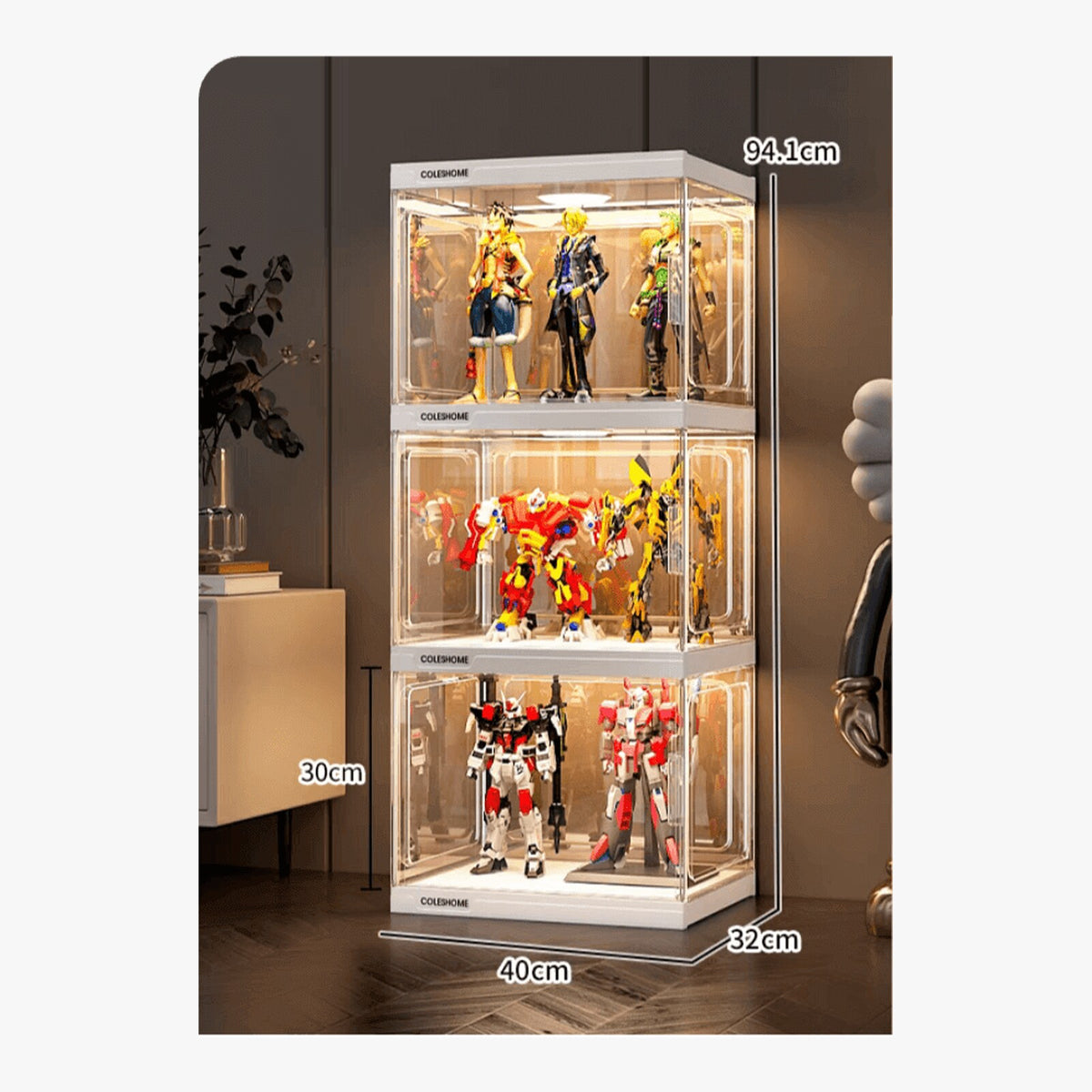 3/4/5/6 Layers Large Clear Perspex Display Cabinet Case – product view 7