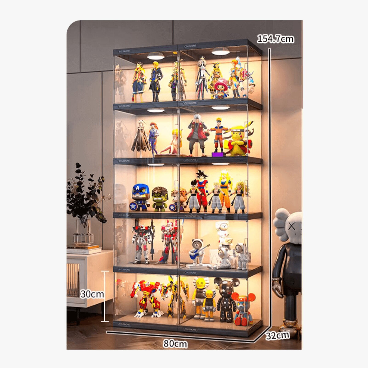 3/4/5/6 Layers Large Clear Perspex Display Cabinet Case – product view 15