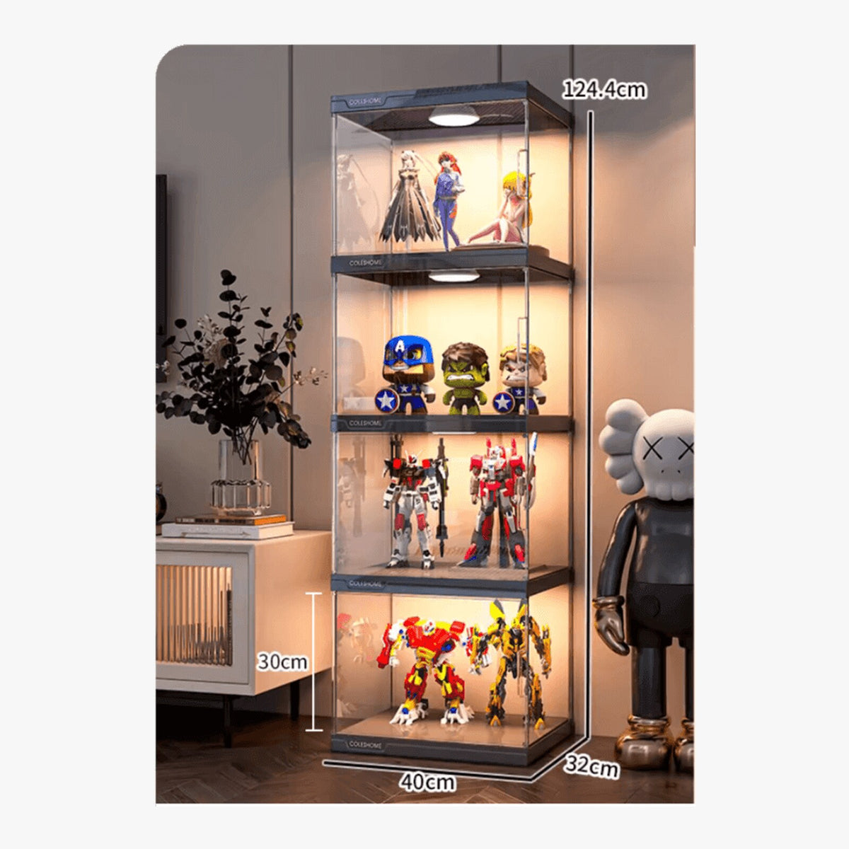 3/4/5/6 Layers Large Clear Perspex Display Cabinet Case – product view 17