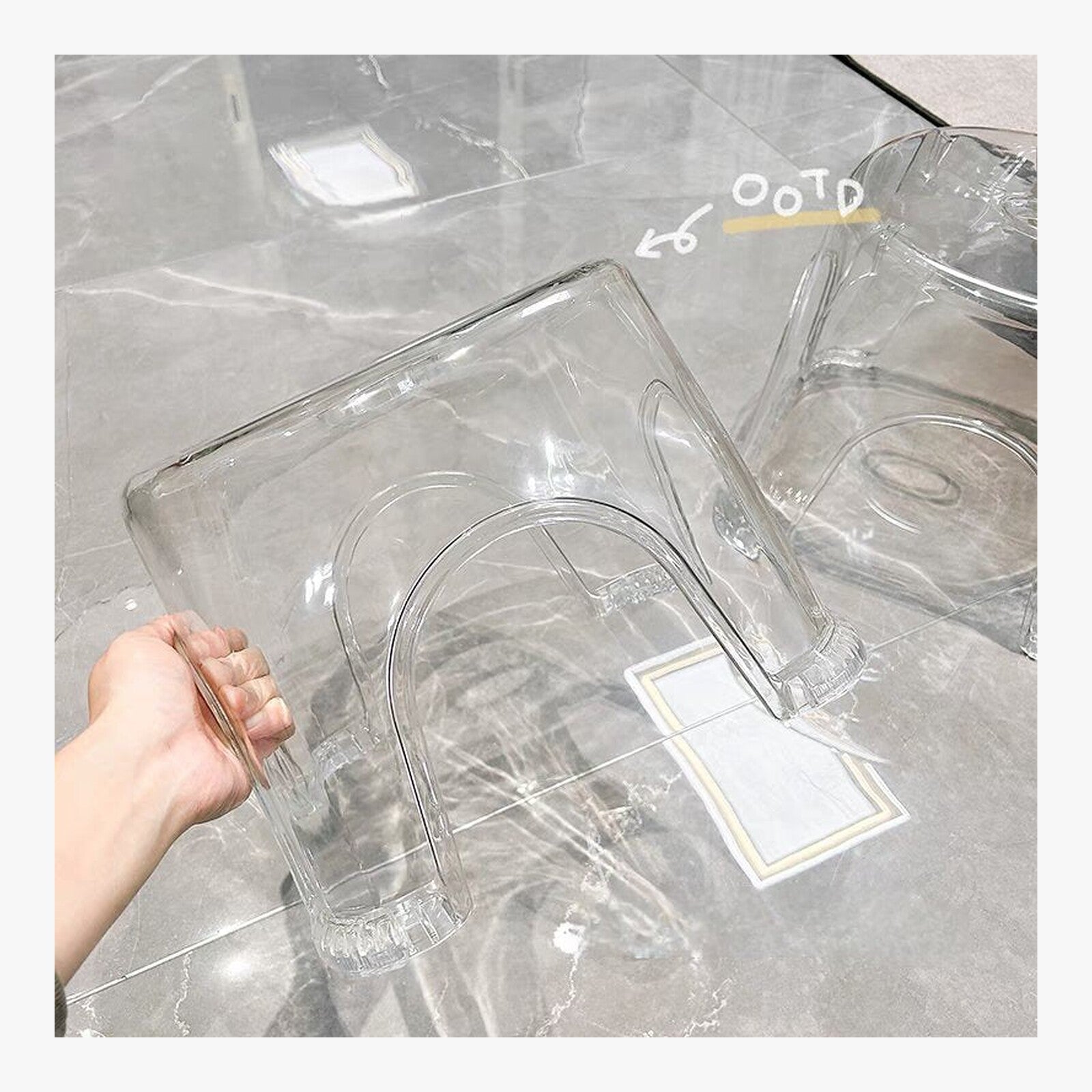 Small Clear Acrylic Stool – product view 5