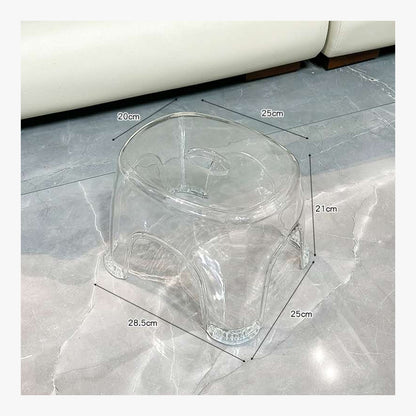 Small Clear Acrylic Stool – product view 6