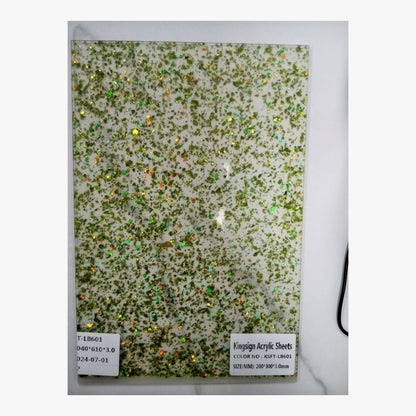 Aqua Confetti Terrazzo Acrylic Sheet – KSST-LB702 – product view 3