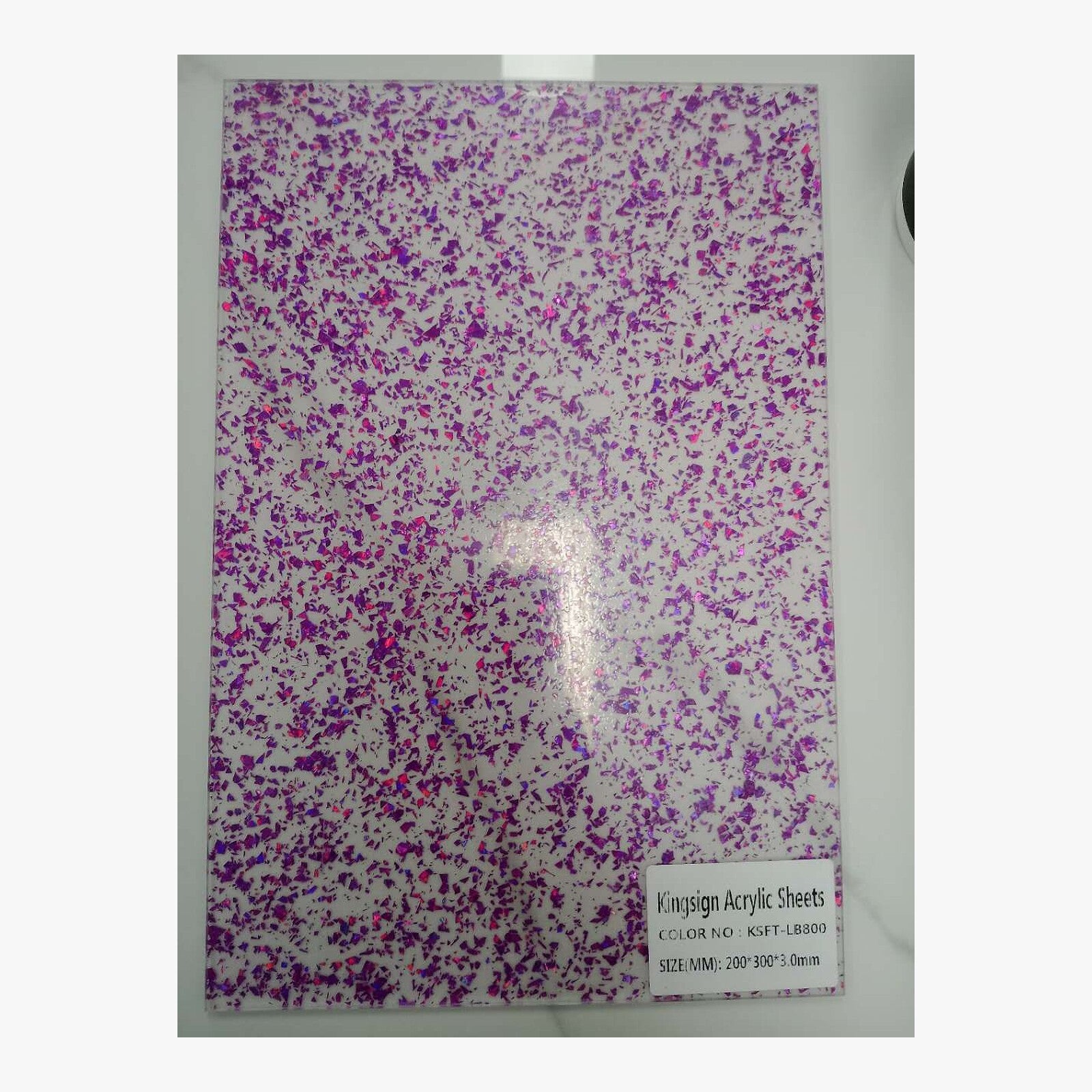 Aqua Confetti Terrazzo Acrylic Sheet – KSST-LB702 – product view 4