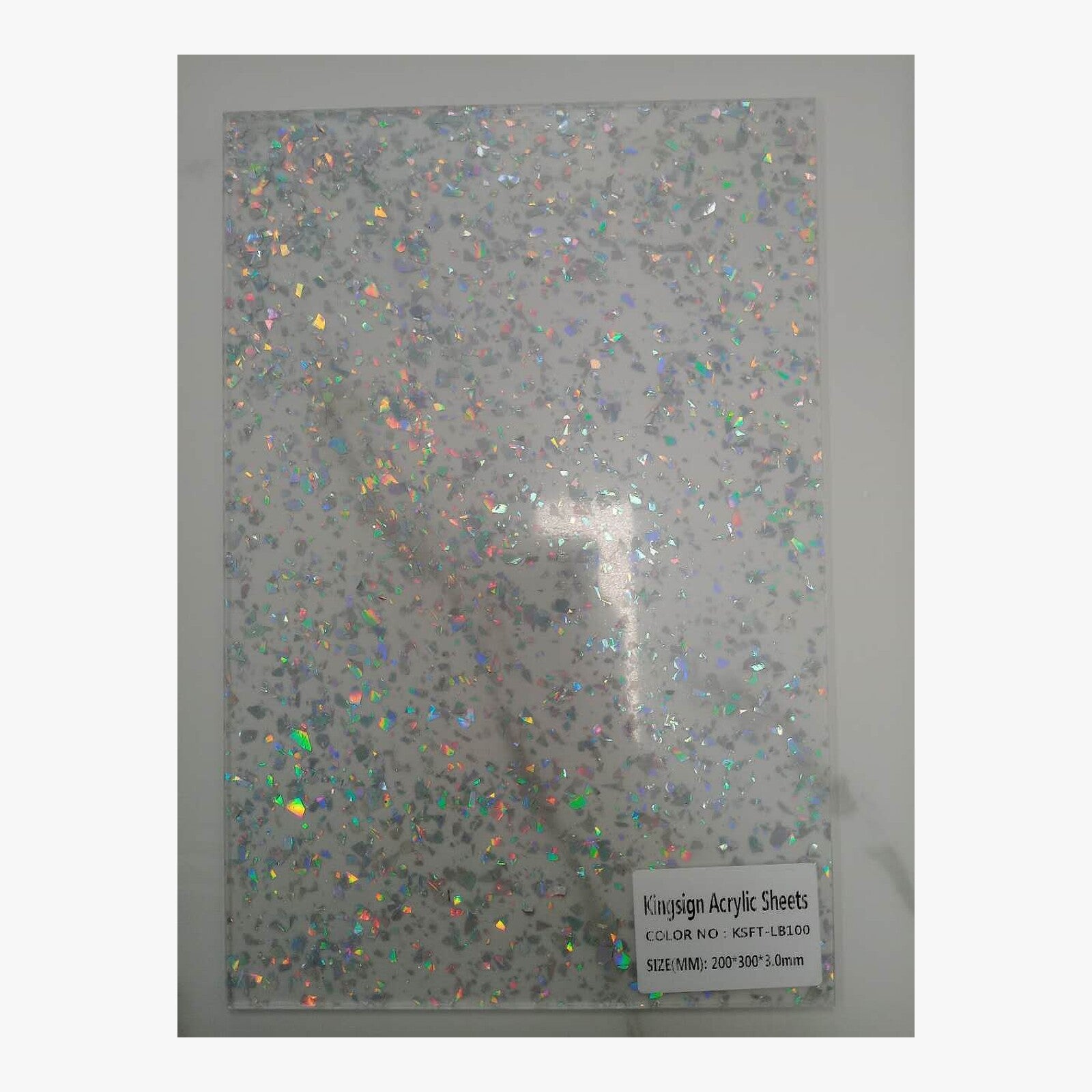 Aqua Confetti Terrazzo Acrylic Sheet – KSST-LB702 – product view 6