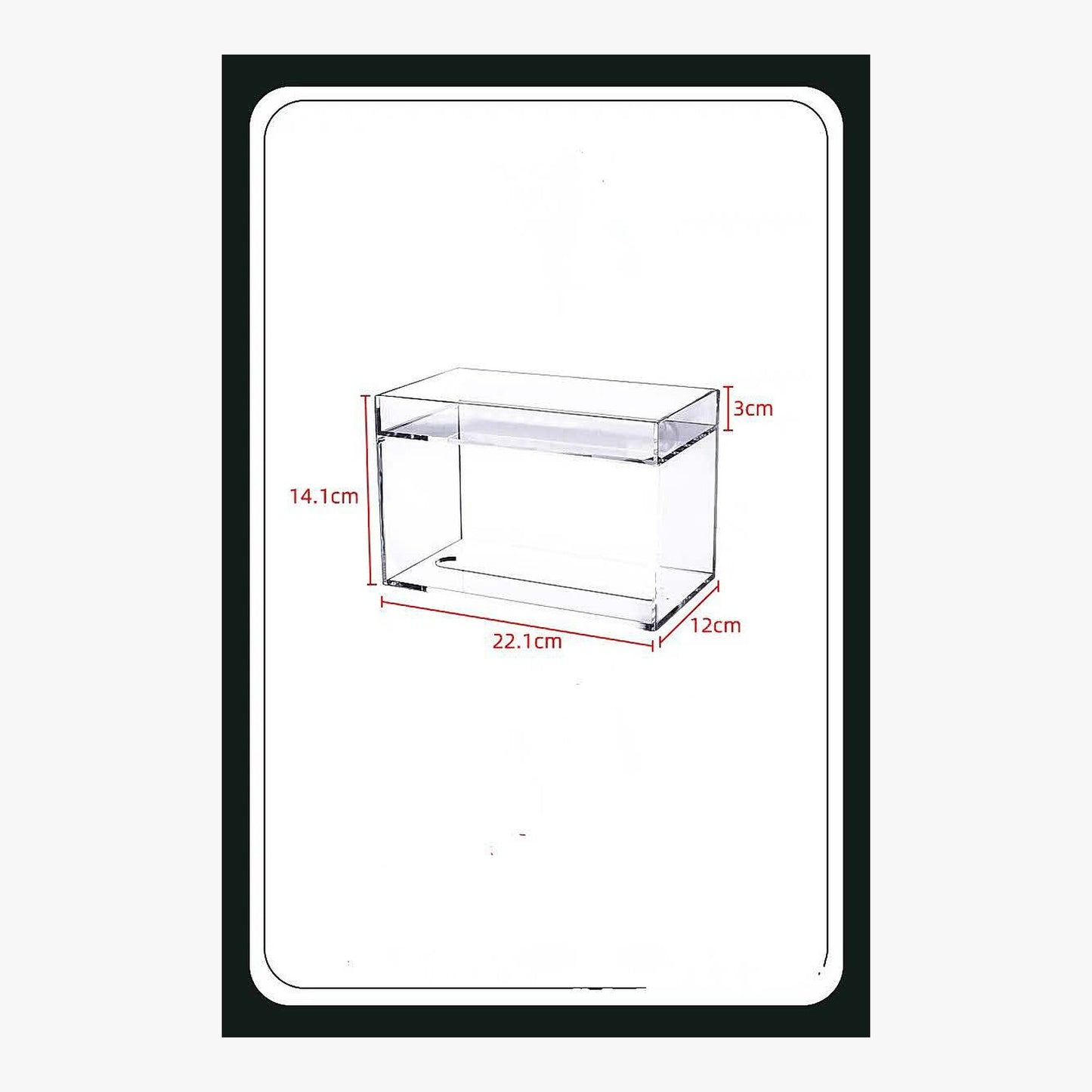 Clear Acrylic Bathroom Tissue Box – product view 3