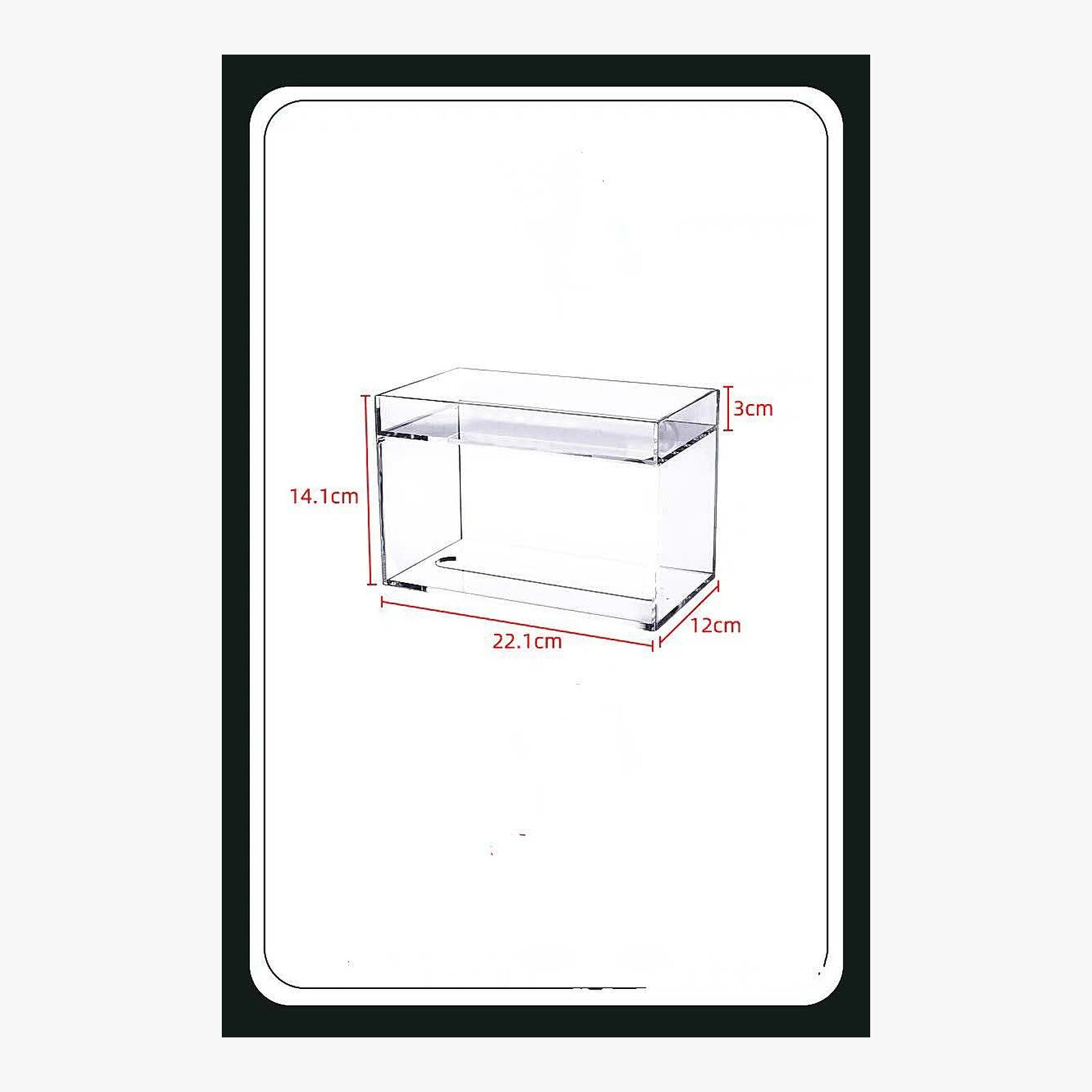 Clear Acrylic Bathroom Tissue Box – product view 3