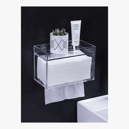 Clear Acrylic Bathroom Tissue Box – product view 4