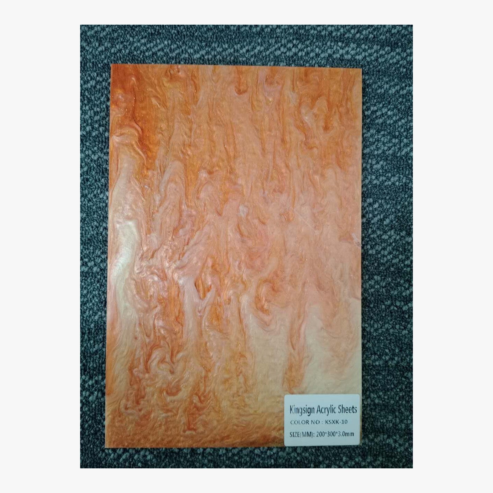 Coral Pink Pearl Marble Acrylic Sheet – KSMH-01 – product view 3